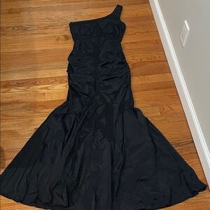 Xscape Elegant Black One-Shoulder Gown